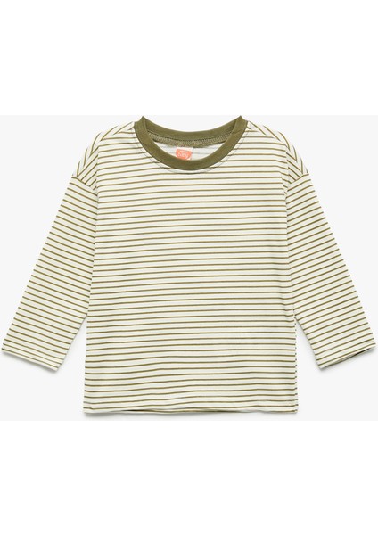 Pamuklu Uzun Kollu Bisiklet Yaka 2'li Basic Tişört Seti modelleri