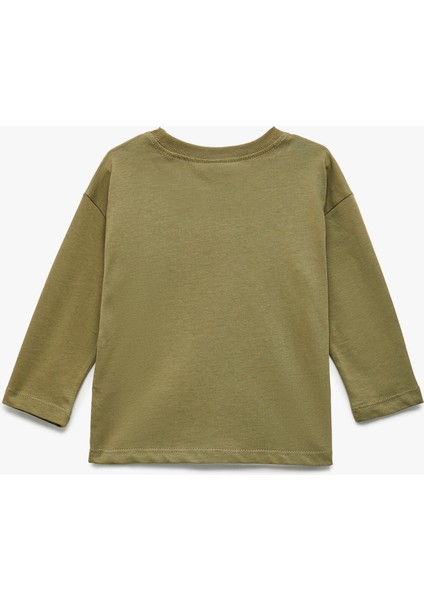 Pamuklu Uzun Kollu Bisiklet Yaka 2'li Basic Tişört Seti