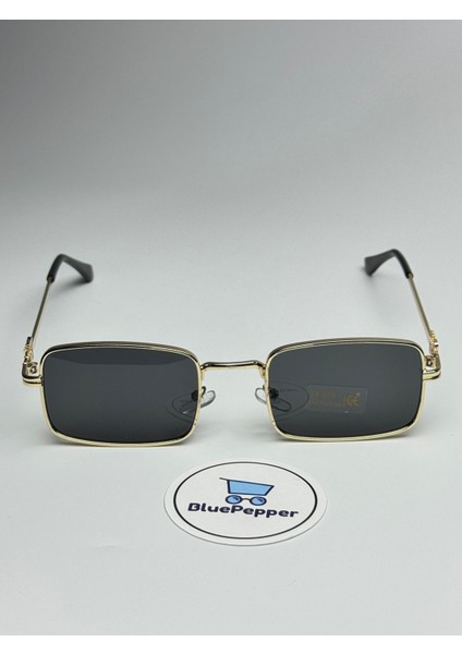 Mıux V7 Siyah Güneş Gözlüğü Dikdörtgen Gold Çerçeve 51 Ekartman fiyatları