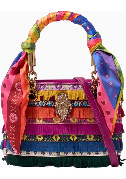 Kurt Geıger Kurt Geiger Kensington Mini Patterned Handbag, Deri ve Polyesterle Modern Tasarımın Ifadesi