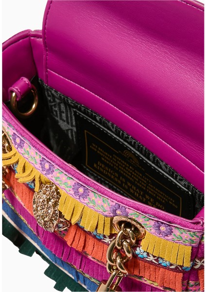 Kurt Geıger Kurt Geiger Kensington Mini Patterned Handbag, Deri ve Polyesterle Modern Tasarımın Ifadesi fırsatları