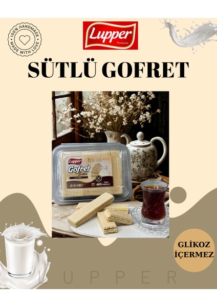 Sütlü Gofret 450 gr (Glikossuz)
