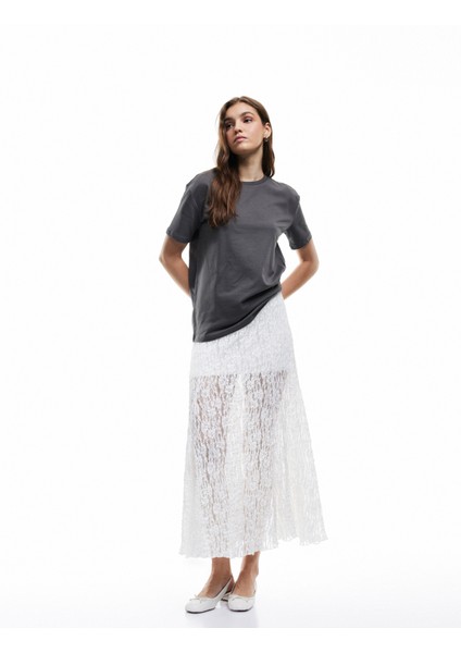 Kısa Kollu Bisiklet Yaka Pamuklu Basic Tişört