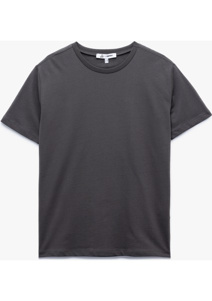 Kısa Kollu Bisiklet Yaka Pamuklu Basic Tişört modelleri