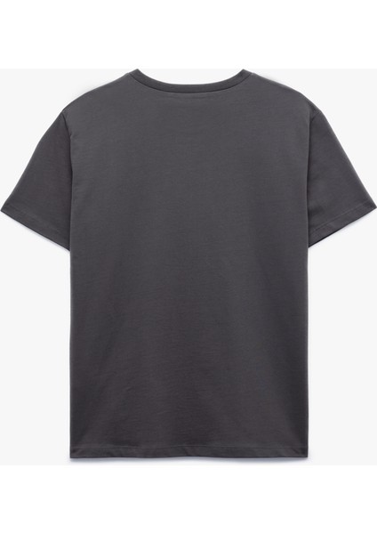 Kısa Kollu Bisiklet Yaka Pamuklu Basic Tişört fırsatları