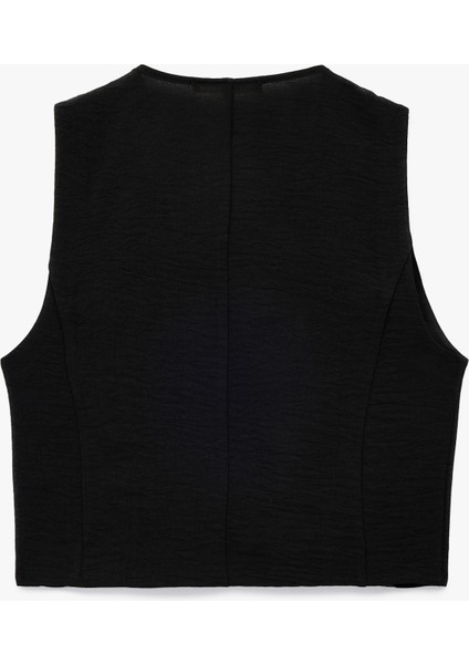 Aerobin Kumaş V Yaka Düğmeli Blazer Yelek fiyatları