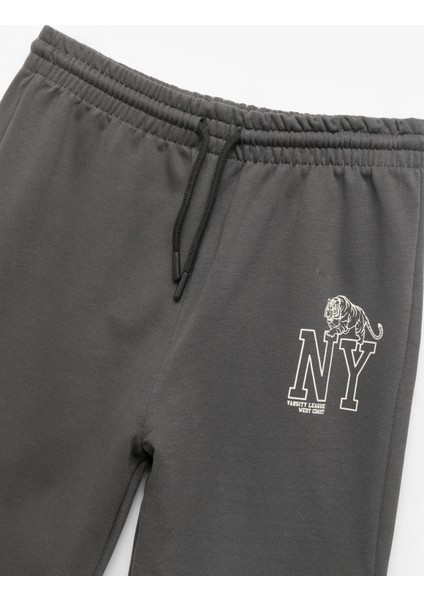 Pamuklu Baskı Detaylı Şardonlu Jogger Eşofman Altı modelleri