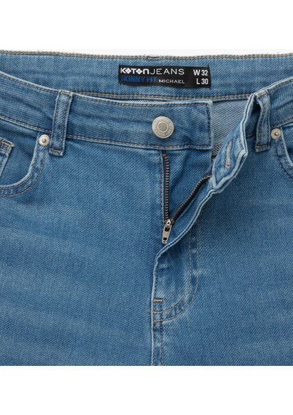Normal Bel Pamuklu Skinny Fit Jean Pantolon - Michael Jean fırsatları