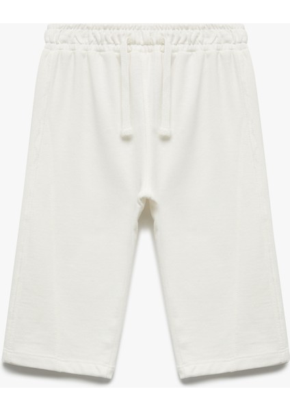 Şardonlu Beli Bağlamalı Pamuklu Basic Eşofman Altı