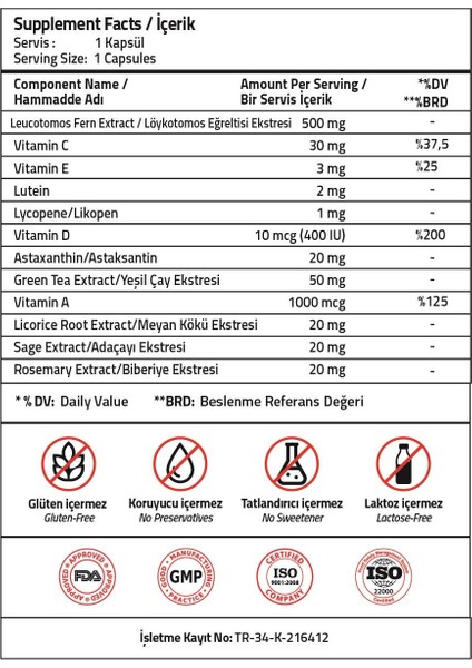 Löykotomos Fern 500 mg 30 Capsules modelleri