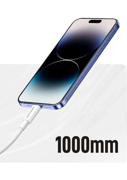 DC79 1m 3A USB To Lightning Hızlı Şarj Kablo - Beyaz fiyatları