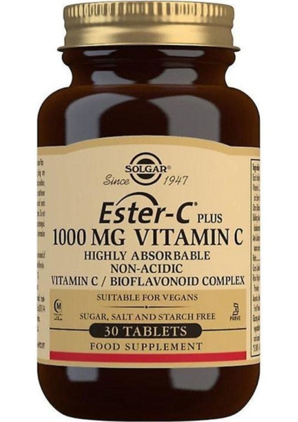 Asfstore Solgar Ester-C Plus 1000 Mg 30 Tablet