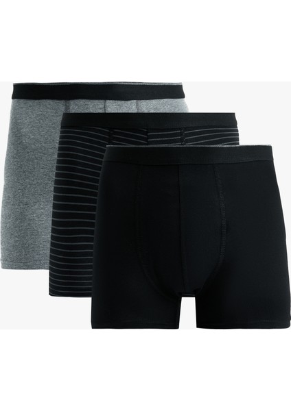 Çizgili Pamuklu 3'lü Boxer Seti