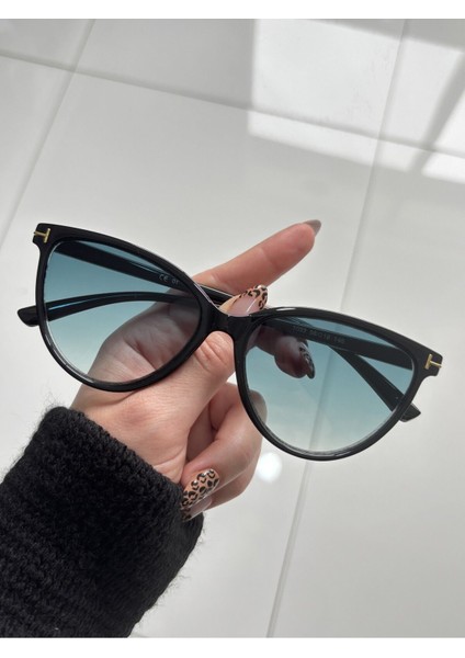Toms Black Güneş Gözlüğü Cateye Yeşil Cam Renkli