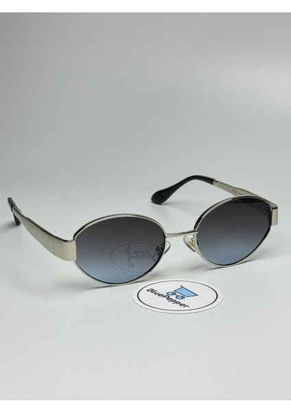 Celıme Gümüş Renk Güneş Gözlüğü Oval Çerçeve Siyah Cam Renkli 55-19-140 modelleri
