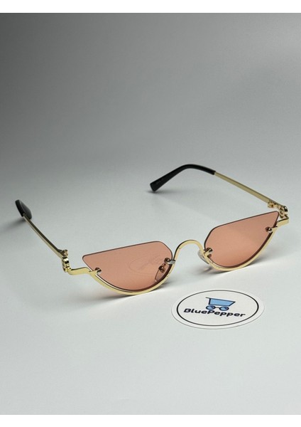 Gupp Pembe Güneş Gözlüğü Cateye Gold Çerçeve 52 Ekartman fiyatları