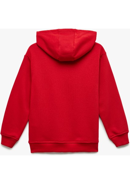 Oversize Şardonlu Uzun Kollu Basic Kapşonlu Sweatshirt fiyatları