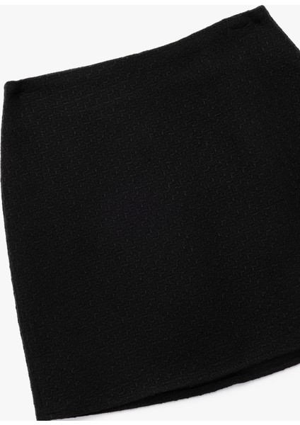 Slim Fit A Kesim Tüvit Mini Etek modelleri