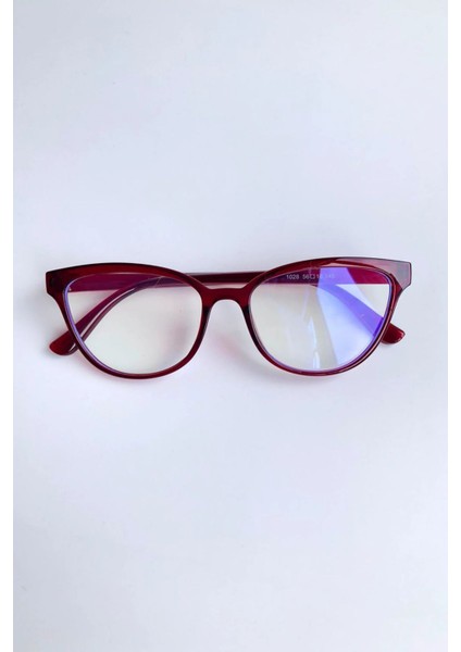 Cateye Mavi Işık Korumalı Bordo Ekran Gözlüğü Kadın Optik Uyumlu Camları Değişebilir fiyatları