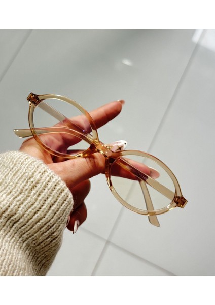 Mıux Nude Oval Çerçeve Mavi Işık Korumalı Ekran Gözlüğü, Optik Uyumlu, Camları Değişebilir fiyatları