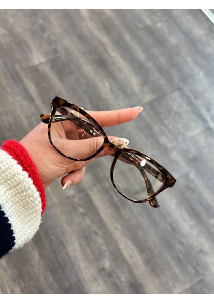 Talya Cateye Leopar Mavi Işık Filtreli Ekran Gözlüğü Optik Uyumlu Camları Değişebilir modelleri