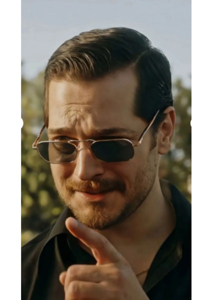 Eşref Tek Model Güneş Gözlüğü Siyah Sap - Siyah Cam - UV400 Korumalı - 55 Ekartman