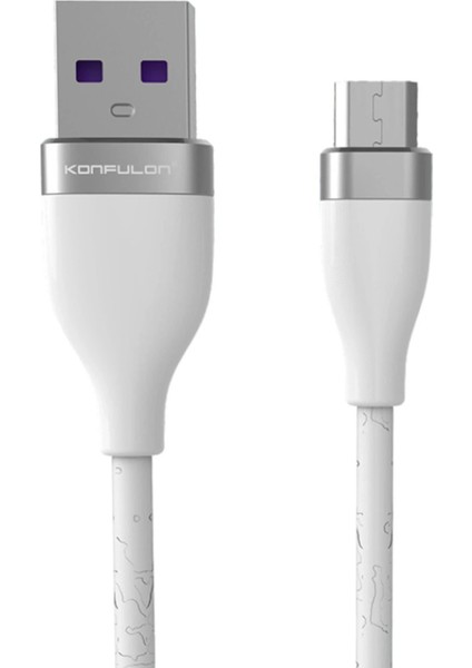 S82 Seramik Uçlu Micro USB Kablo 1m 3.1A - Beyaz