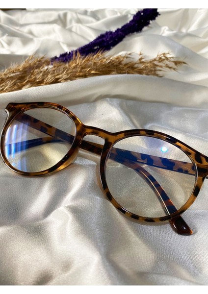 Unisex Leopar Mavi Işık Korumalı Gözlük