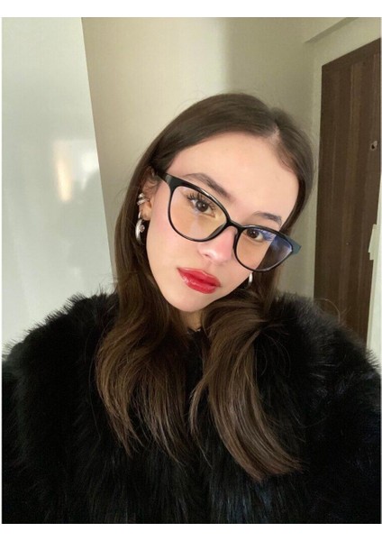 Lily Black Mavi Işık Korumalı Gözlük Unisex Cateye Optik Uyumlu Camları Değişebilir