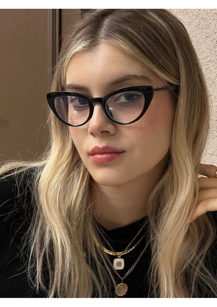 Sydyney Siyah Cateye Mavi Işık Filtreli Gözlük Blueblock Kedi Gözü, Optik Uyumlu Camları Değişebilir fiyatları