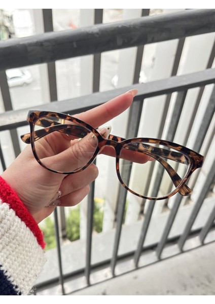 Talya Cateye Leopar Mavi Işık Filtreli Ekran Gözlüğü Optik Uyumlu Camları Değişebilir indirimleri