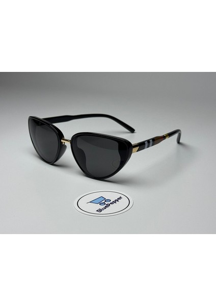 Burbex Siyah Güneş Gözlüğü Cateye Çerçeve Siyah Cam Renkli 60 Ekartman