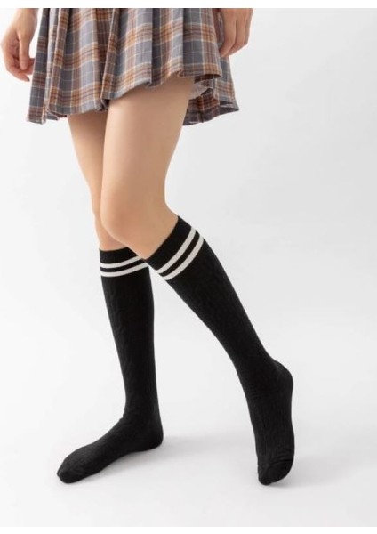 Dizaltı Kız Çocuk Okul Çorabı 3'lü Paket