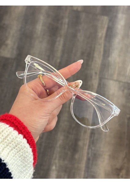 Talya Cateye Şeffaf Mavi Işık Filtreli Ekran Gözlüğü Optik Uyumlu Camları Değişebilir indirimleri