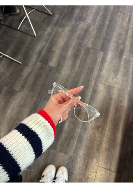 Talya Cateye Şeffaf Mavi Işık Filtreli Ekran Gözlüğü Optik Uyumlu Camları Değişebilir