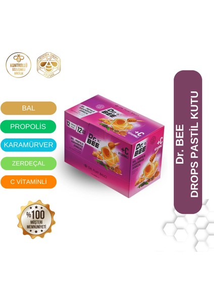 Dr.bee Bal, Propolis,karamürver, Zerdeçal Drops Pastil Kutu fiyatları