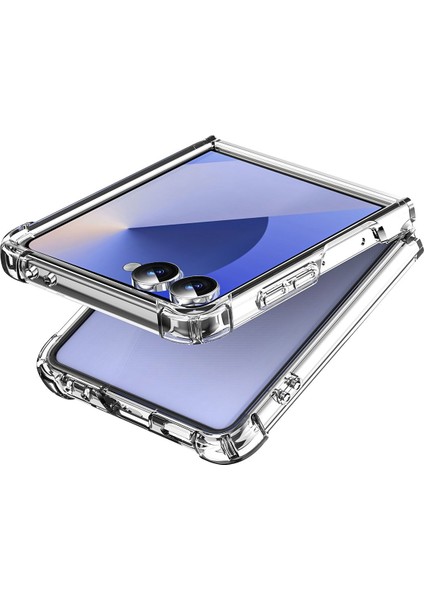 Samsung Galaxy Z Flip 7 ile Uyumlu Kablosuz Şarj Magsafe Özellikli Şeffaf Silikon Kılıf fiyatları