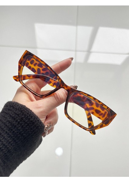 Pradix Leopard Mavi Işık Filtreli Ekran Gözlüğü Cateye Unisex Optik Uyumlu Camları Değişebilir fiyatları
