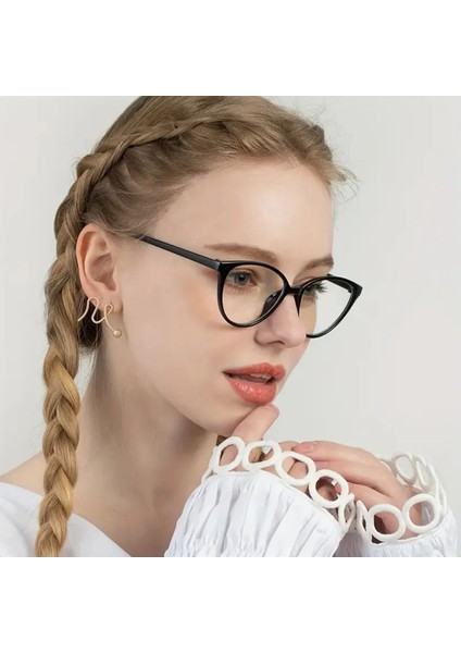 Kadın Mavi Işık Korumalı Bilgisayar Gözlüğü Cateye Voke Model