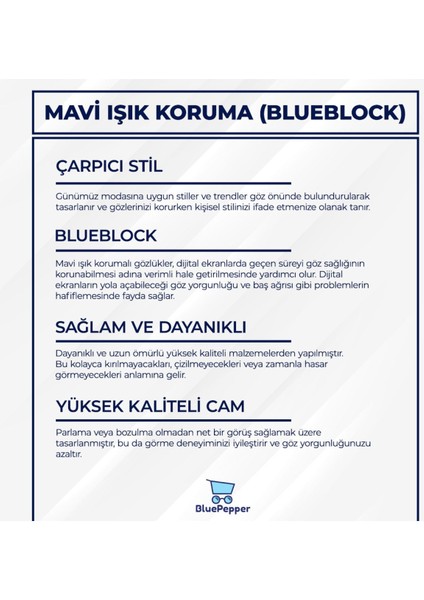 Shiva Mavi Işık Korumalı Siyah Bilgisayar Ekran Gözlüğü Camları Değişebilir Kadın