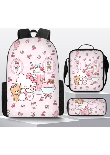 Hello Kitty Okul Çantası 3'lü Set (Yurt Dışından)