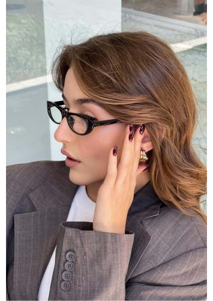 Cat Eye Retro Mavi Işık Korumalı Blue Block Ekran Gözlüğü Optik Uyumlu Camları Değişebilir modelleri