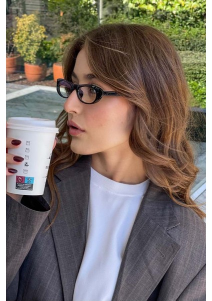 Cat Eye Retro Mavi Işık Korumalı Blue Block Ekran Gözlüğü Optik Uyumlu Camları Değişebilir fırsatları