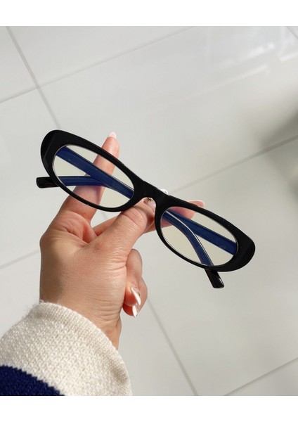 Cat Eye Retro Mavi Işık Korumalı Blue Block Ekran Gözlüğü Optik Uyumlu Camları Değişebilir