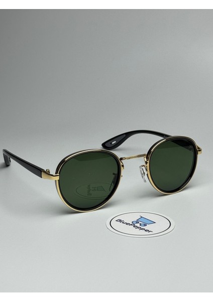 Rayven Siyah Güneş Gözlüğü Yuvarlak Gold Çerçeve 55-18-140 Ekartman fiyatları