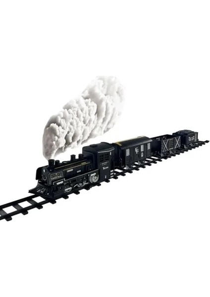 Işıklı ve Sesli Buhar Çıkartan Tren Set 15 Parça