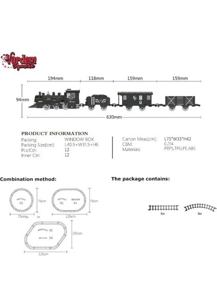 Işıklı ve Sesli Buhar Çıkartan Tren Set 15 Parça fiyatları