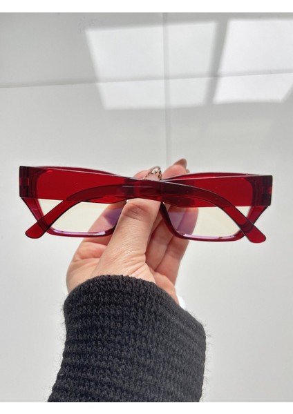 Pradix Bordo Mavi Işık Filtreli Ekran Gözlüğü Cateye Unisex Optik Uyumlu Camları Değişebilir fiyatları