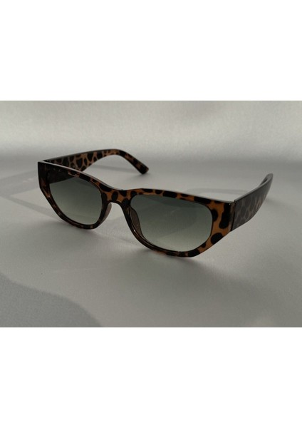 Wave Leopar Güneş Gözlüğü Cateye Yeşil Cam Renkli fiyatları