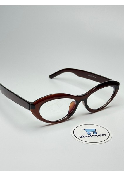 Pradıx V4 Kahverengi Mavi Işık Filtreli Ekran Gözlüğü Optik Uyumlu Camları Değişebilir 53-20-146 modelleri